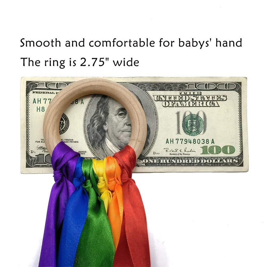 Montessori Rainbow Color Ribbon Hand Kite