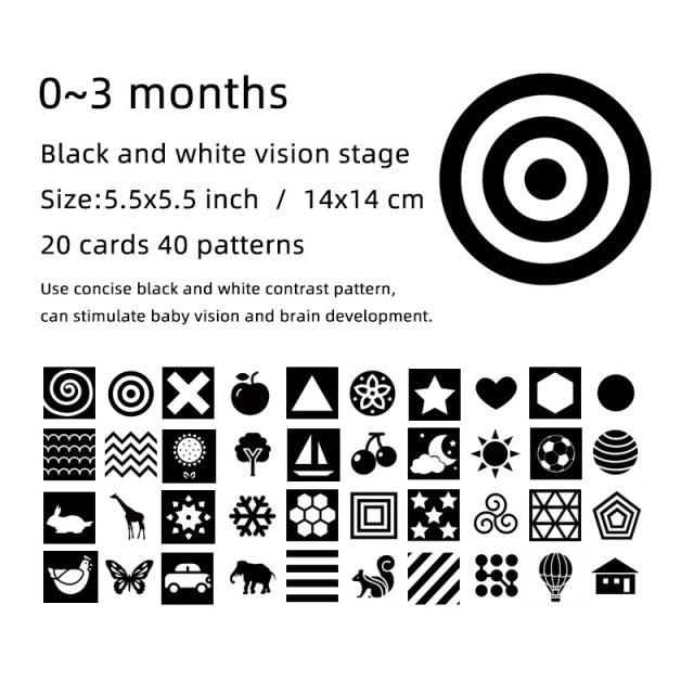 Montessori Baby High Contrast Flashcards
