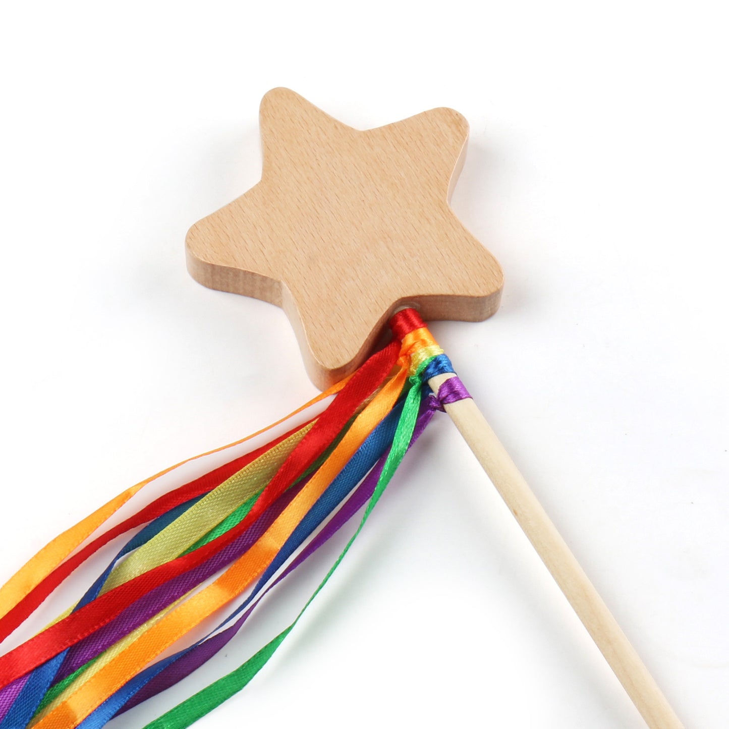 Montessori Rainbow Ribbon Star Wand