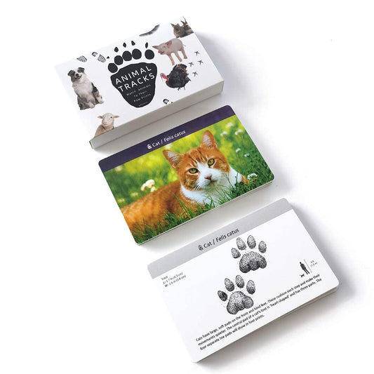 Montessori Animal Tracks Flash Cards Game
