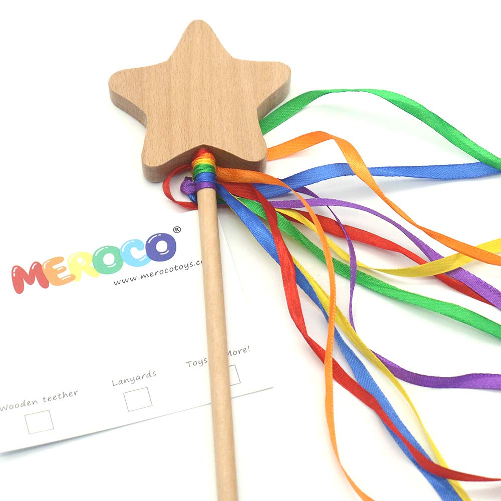 Montessori Rainbow Ribbon Star Wand