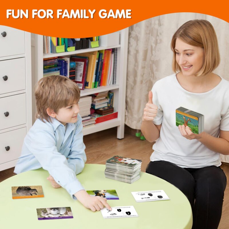 Animal Footprint Matching Game - Wild Animals Flash Cards Toys For Autistic Child Age 4 (5)