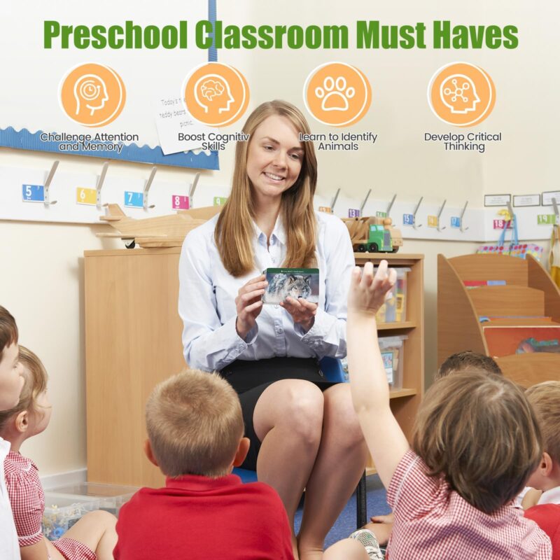Animal Track Matching Game Forest Animals Figurines Materials In Montessori Classroom (2)