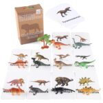 Dino Memory Match Game Speech And Language Toys - Wild Animals Flash Cards & Figurines (1)