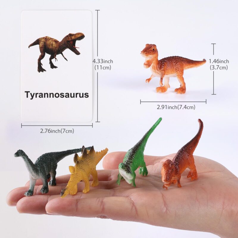 Dino Memory Match Game Speech And Language Toys - Wild Animals Flash Cards & Figurines (2)