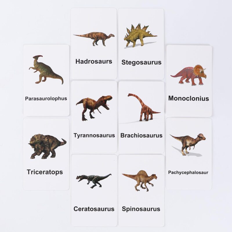 Dino Memory Match Game Speech And Language Toys - Wild Animals Flash Cards & Figurines (3)