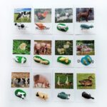 Miniature Farm Animal Figurines With Matching Cards - Learning Toys Montessori Preschool Language Materials (2)