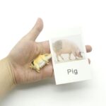 Miniature Farm Animal Figurines With Matching Cards - Learning Toys Montessori Preschool Language Materials (7)