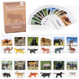 Miniature Forest Animal Figurines Matching Cards - Learning Toys for 3+ Year Olds​ (1)
