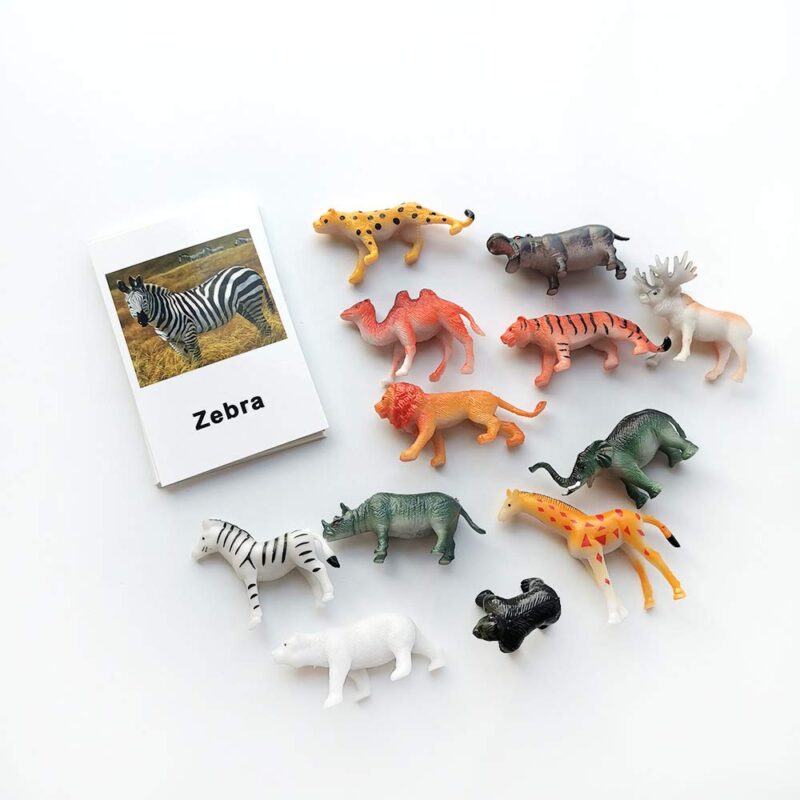 Miniature Forest Animal Toy Figurines With Matching Cards - Speech Language Toys (2)
