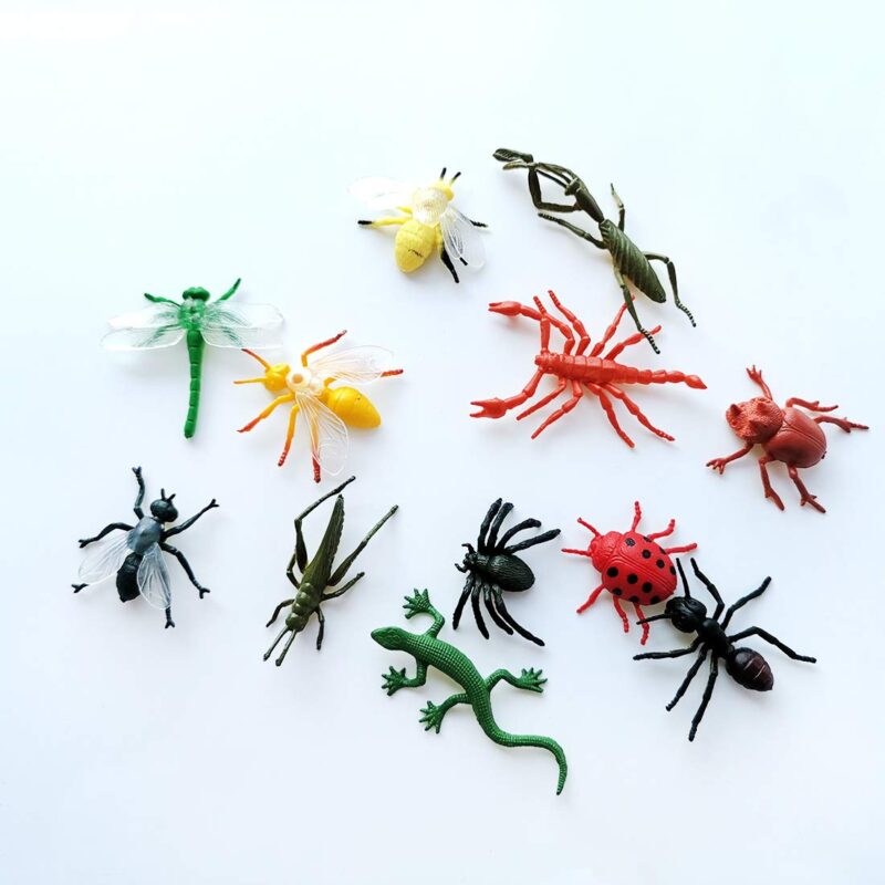 Miniature Insect Animal Figurines with Matching Cards - Learning Toys Montessori Language Materials (3)