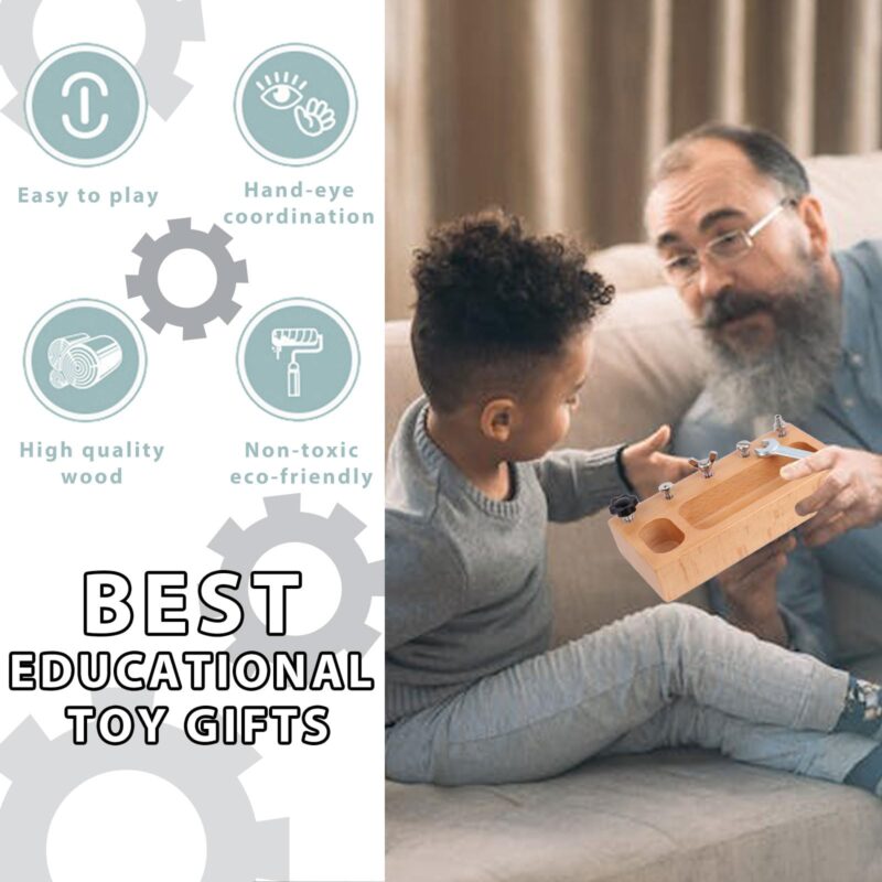 Montessori Screwdriver Busy Board Sensory Toys For 3+ Year Old​ - Wooden Montessori Educational Toys (4)