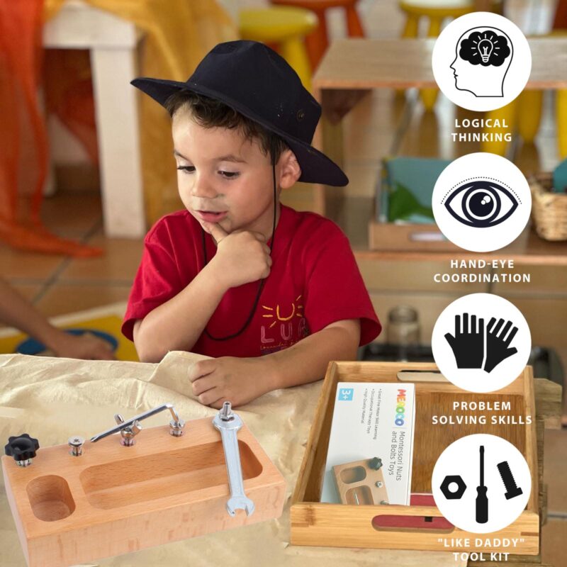 Montessori Screwdriver Busy Board Sensory Toys For 3+ Year Old​ - Wooden Montessori Educational Toys (5)