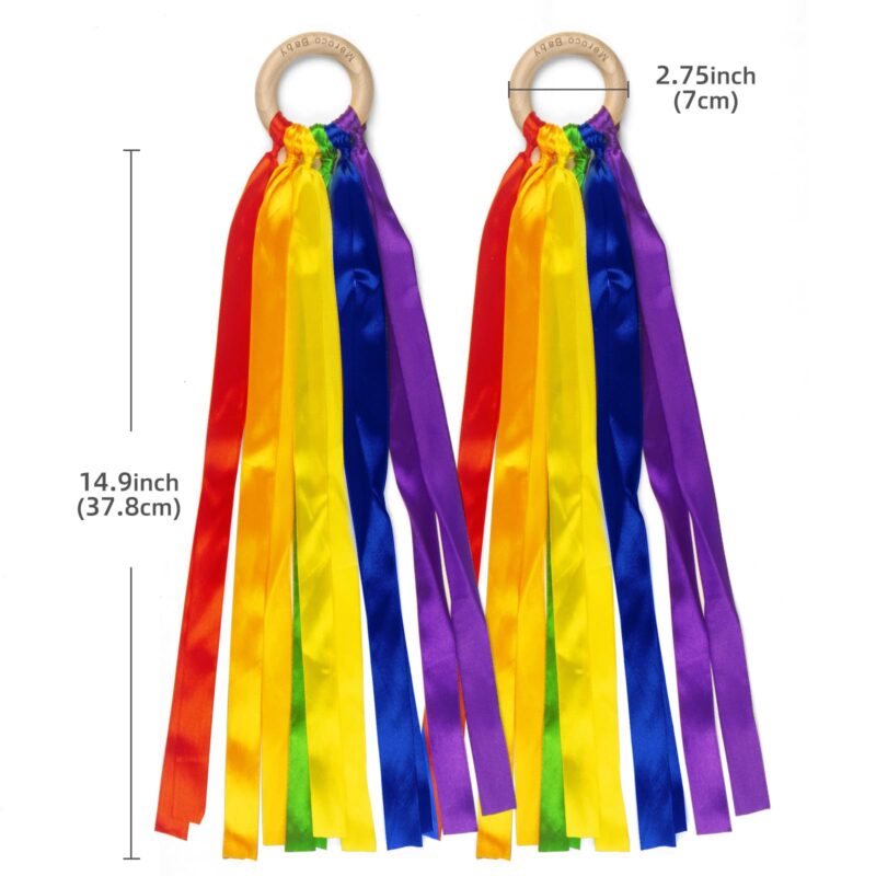 Wood Ring Ribbon Rainbow Streamers Educational Toys For 3 Year Olds​ (8)