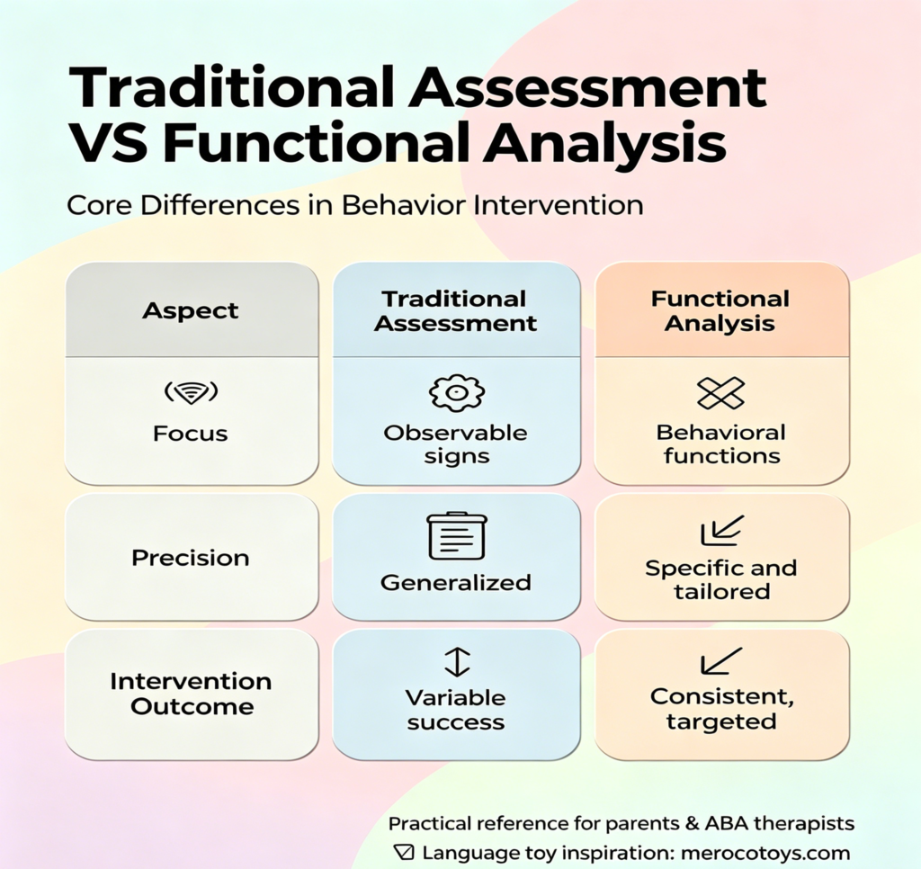 Traditional Assessment VS Functional Analysis