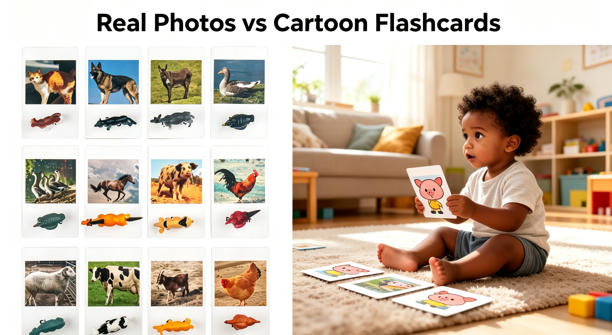 Real Photos vs Cartoon Flashcards Which Boosts Early Learning and Emotional Growth Best