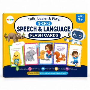 5-in-1 Speech Therapy Flash Cards for Kids 3-5 | Articulation, Emotions, Prepositions & More Preschool Learning Tool